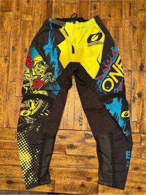 O'Neal Youth Element Villain Motocross Pants Neon Yellow Size 28